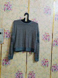 🇳🇿💫🎀Chic Grey Textured winter  Sweater top