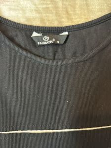 Black Ribbed Cutout Crop Top