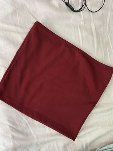 Red Tie Bandeau Top