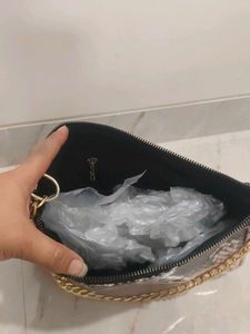 Versace Snakeskin Clutch with Gold Chain