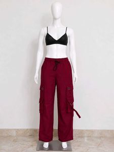 Maroon Cargo Pants Baggy