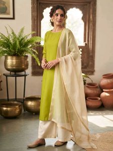 Elegant Lime Green Kurta Fabric