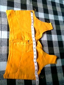 Yellow  cotton Blouse unfinished
