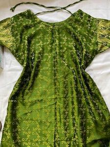 Banarasi GreenKurta with Pants and Dupatta
