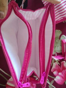 Pink Striped Pouches - Set of 3 Brand new unused