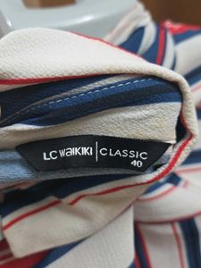 LC Wakiki Striped Wrap Blouse