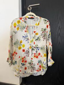 Zara Floral Print Blouse