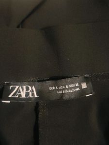 ZARA black trouser leggings stretch high waist