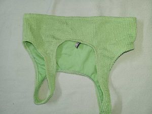 Lime Green Textured Bikini Top