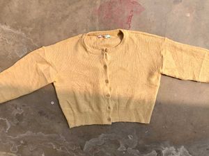 Yellow Knit Cardigan