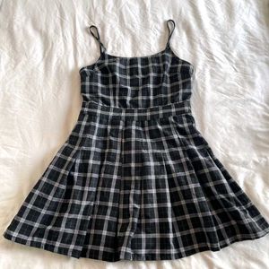 H&amp;M Plaid Mini Pleated dress