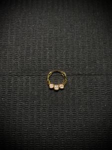 Elegant Gold Gemstone septum rings