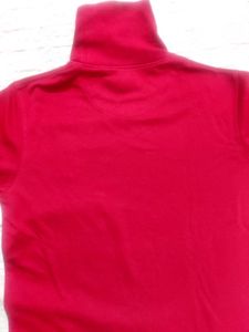 Red Long Sleeve Turtleneck Top