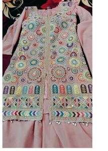 Embroidered Sharara Set with Dupatta