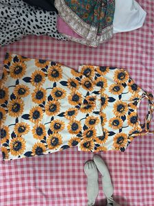 Pinterest inspired Sunflower Print Summer Dress