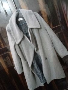 Elegant Grey fleece Overcoat