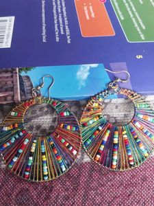 Boho Multicolor Hoop Earrings