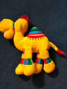 Vintage Yellow Camel Plush Toy
