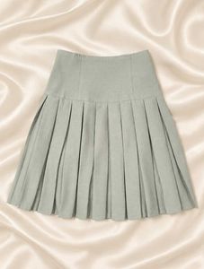 Pleated A-Line Mini Skirt