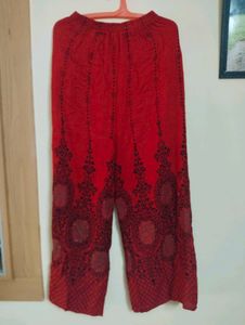 Red &amp; Black Palazzo Pants