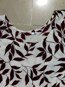 White Pattern Kurta For Women