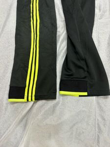 Adidas Authentic Black Track Pants (Neon Logo) 🔥