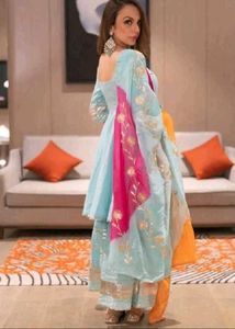 Stunning Blue Kurta Set with Dupatta