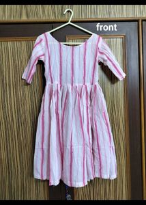 Pink Striped Cotton kurta