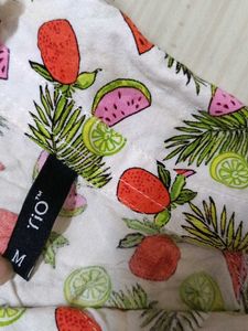 Fruity Print Button-Up Shirt