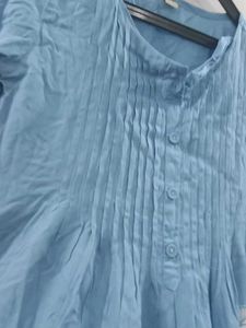 Light Blue Embroidered Kurta