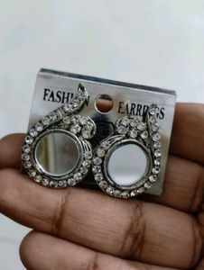 Elegant Mirror Work Earrings