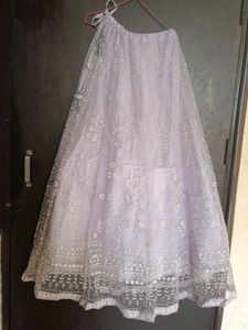 Elegant Lavender Lehenga Skirt
