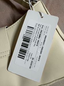 Cream Shoulder Bag with Silver Buckle