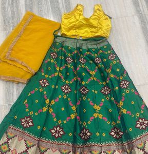 Vibrant Green Lehenga Choli Set