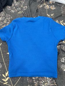 Blue Cropped T-Shirt