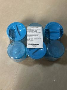 Blue Plastic Food Container Set