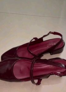 Shiny Cherry Red Mary Jane Heels