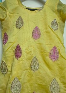 Yellow Embroidered Kurta