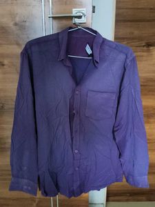 Purple Button-Down Shirt