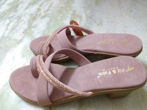 Stylish Pink Embellished Sandals
