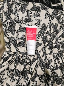 Monarch Butterfly Print Dress and facewash free