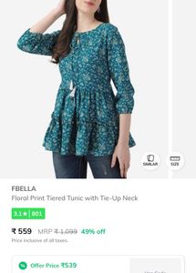 Floral Short Kurta For Women