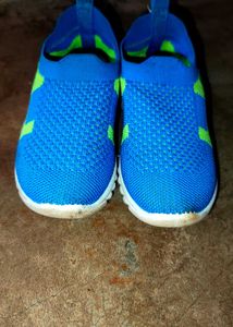 Blue &amp; Green Slip-On Shoes