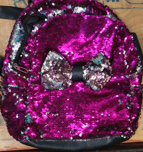Sparkly Sequin Bow Backpack