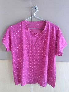 Starry Printed Pink T-Shirt for Women