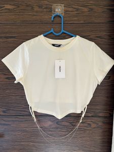 embellish corset style white top