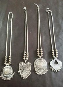 Oxidized Silver Necklaces Set