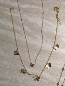 Chic Gold Tone Layered Necklaces
