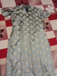 Grey Silk Kurti