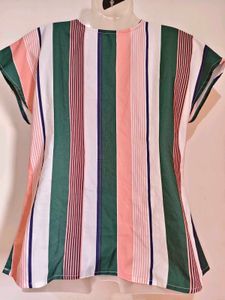 Striped Casual V-Neck Top